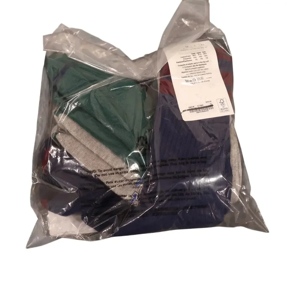 J.Crew Crewcuts Kids' Trouser Socks 3 Pack Sporty Jaguar Size XL NWT